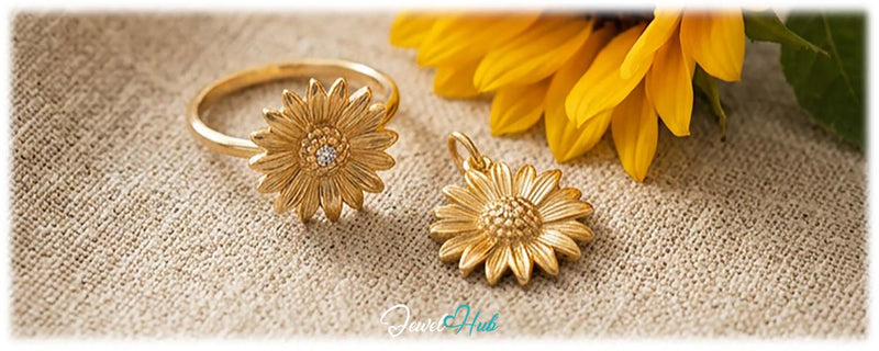 Sunflower charm meaning: a JewelHub sunflower MiniCharm symbolising positivity