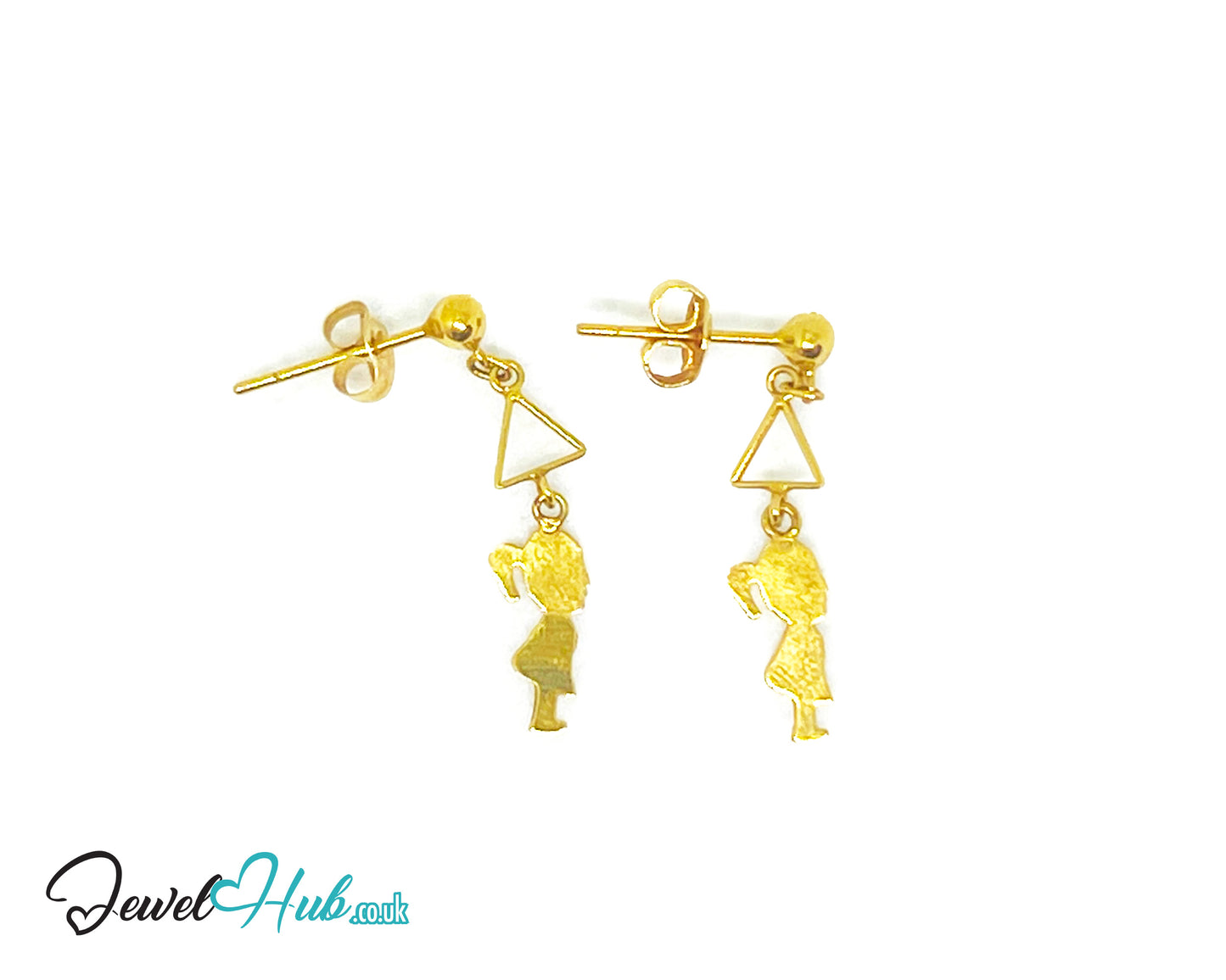 14K Solid Gold “Balloon Daydream” Earring – Whimsical Charm in Lightweight Gold