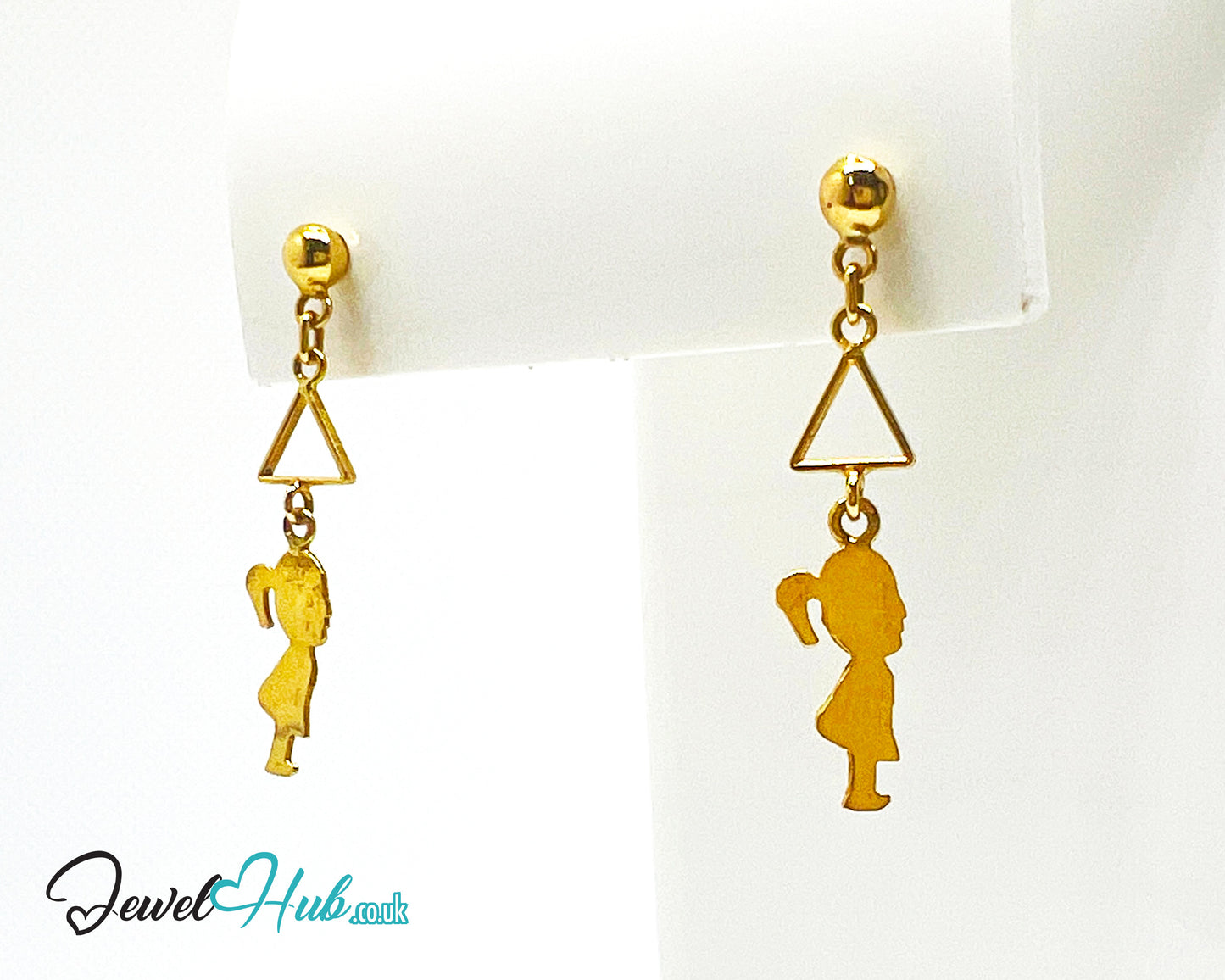 14K Solid Gold “Balloon Daydream” Earring – Whimsical Charm in Lightweight Gold