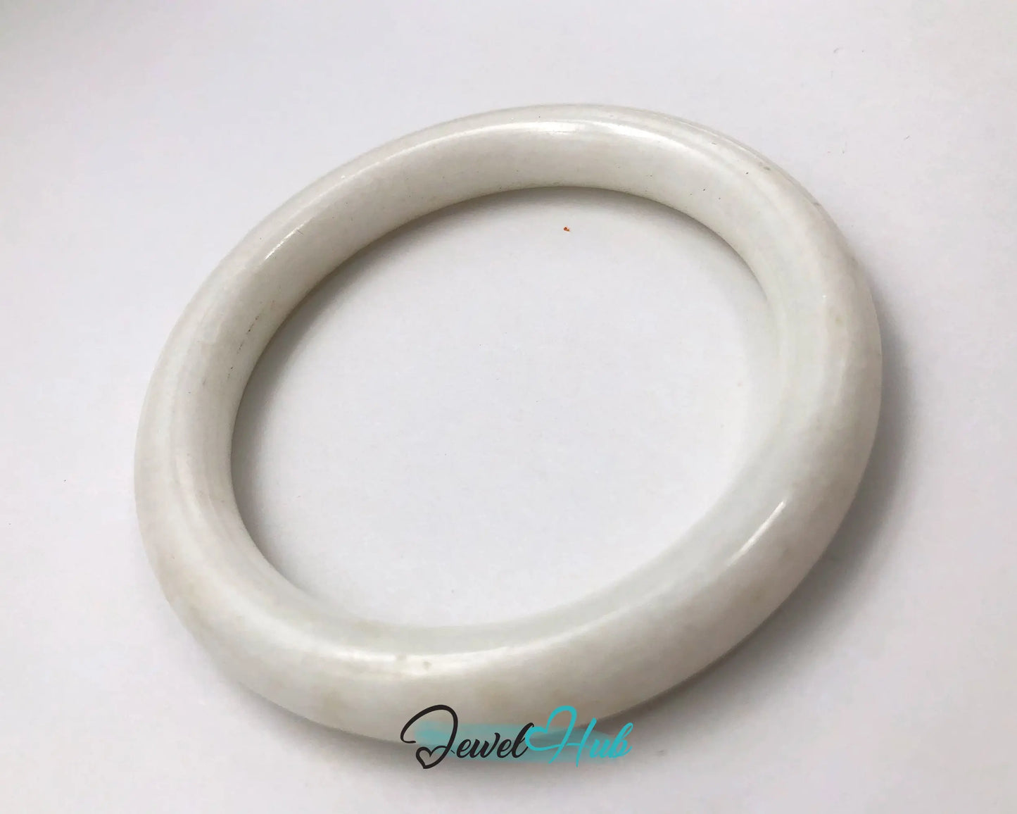 Natural White Nephrite Grade A Jade Bracelet Bangle (#FJJDB009) JH