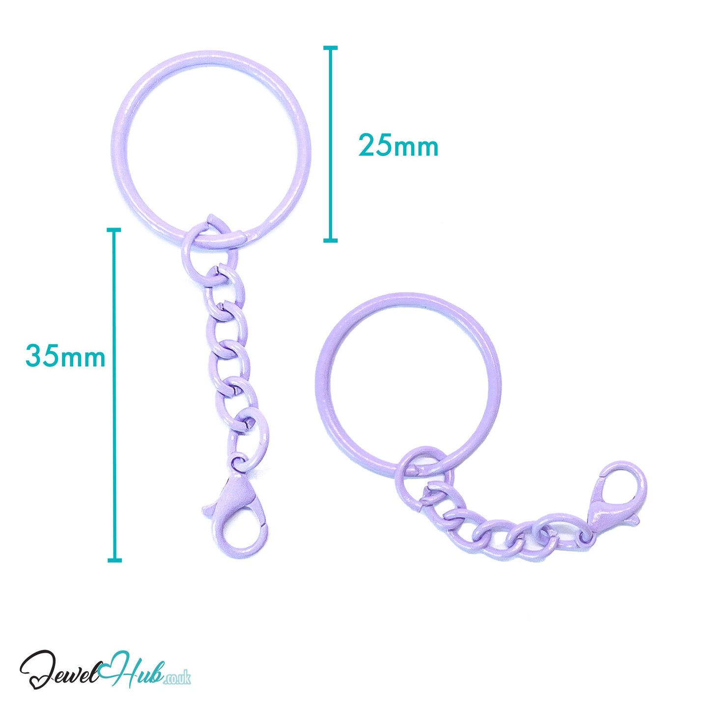 Colorful Keychain Ring Clasp · Alloy · 10 Colours · Lightweight Everyday Organizer CT