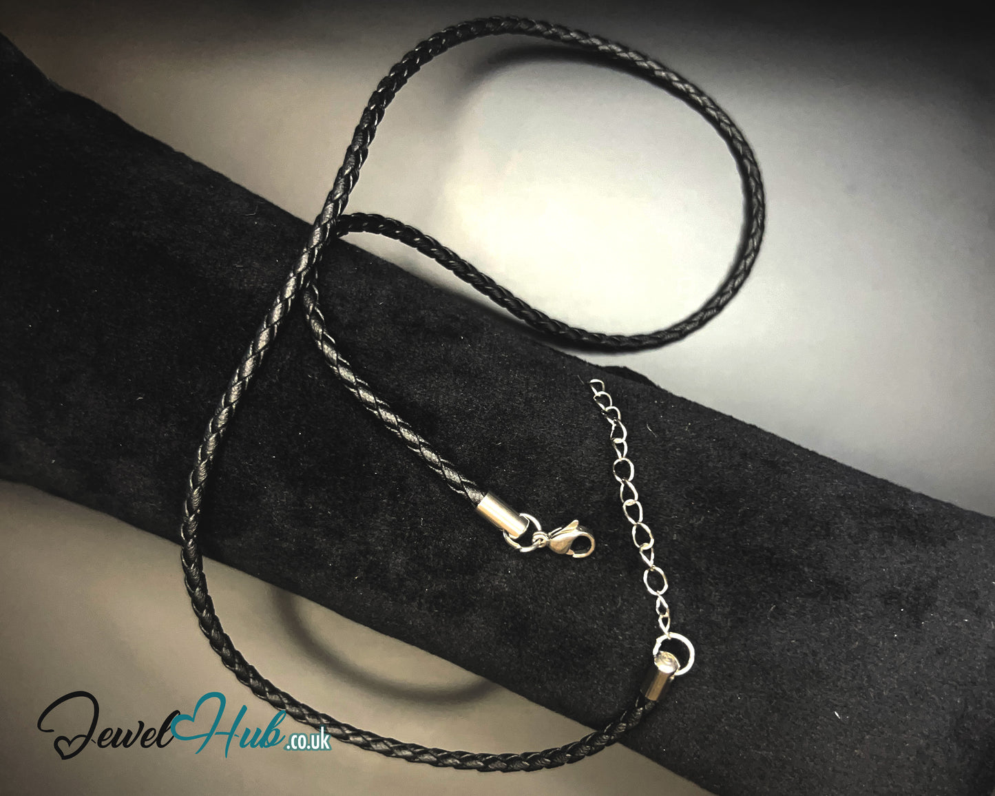 🖤 ShadowThread Luxe – Noir Faux Braided Leather Cord Necklace | Sleek & Symbolic Layers