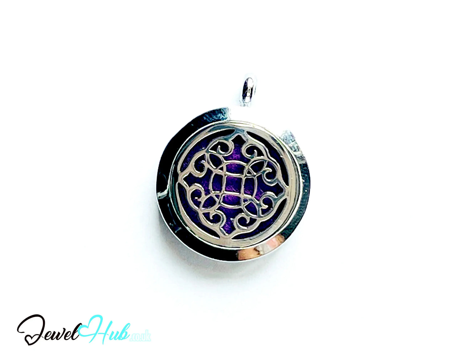 🌀 Ornamental Aura – Stainless Steel Aromatherapy Pendant for Elegance & Centering CT