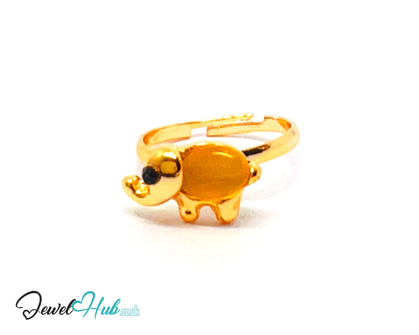 🐘 Elephant Ring – Zinc Alloy · Adjustable (J/K/L + O/P/Q) · Resin Gemstone · Symbolic
