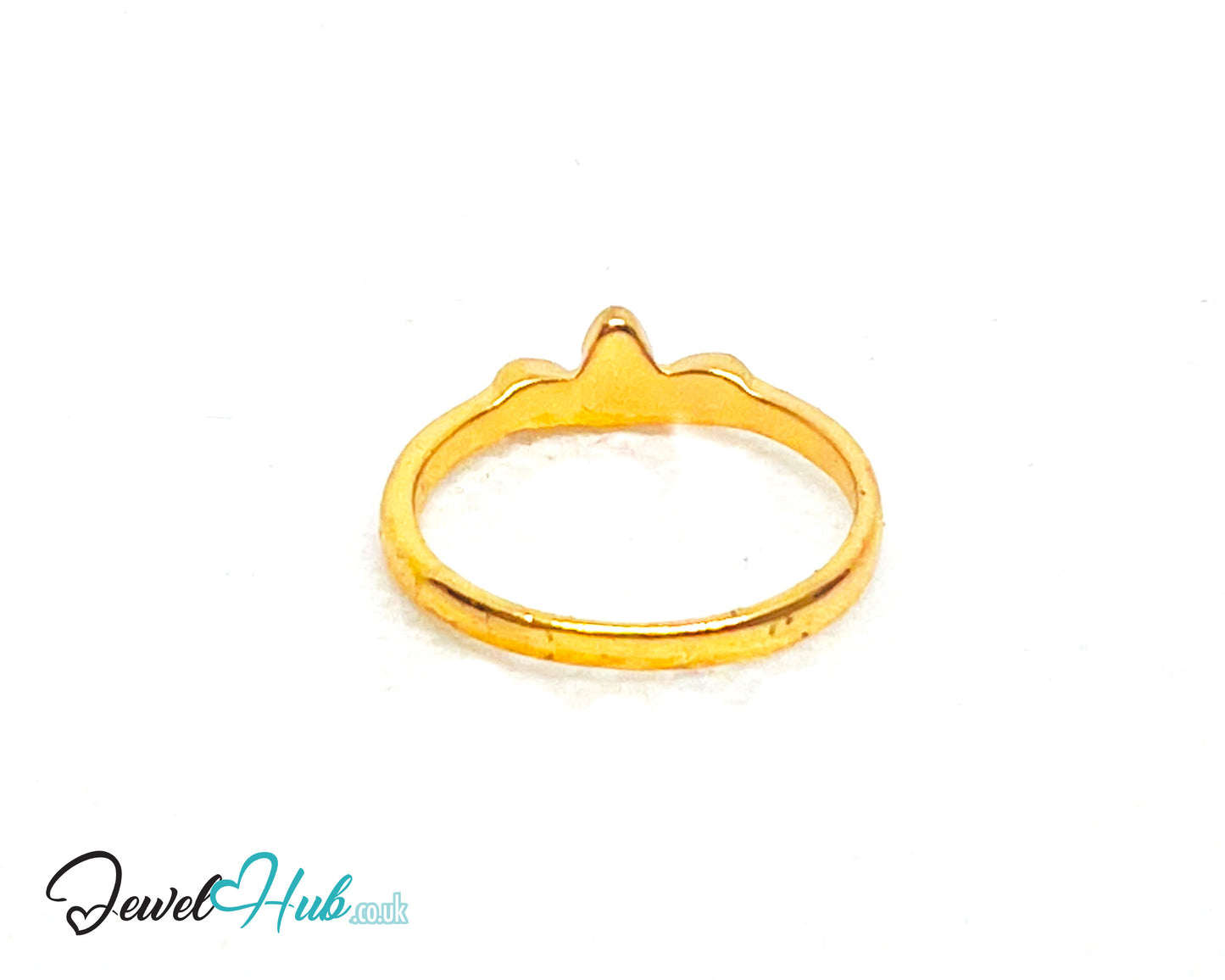 💛 Leave Access Gold-Plated Zinc Ring · UK K · US 5.5 · Minimalist Gold · Central Dot Detail