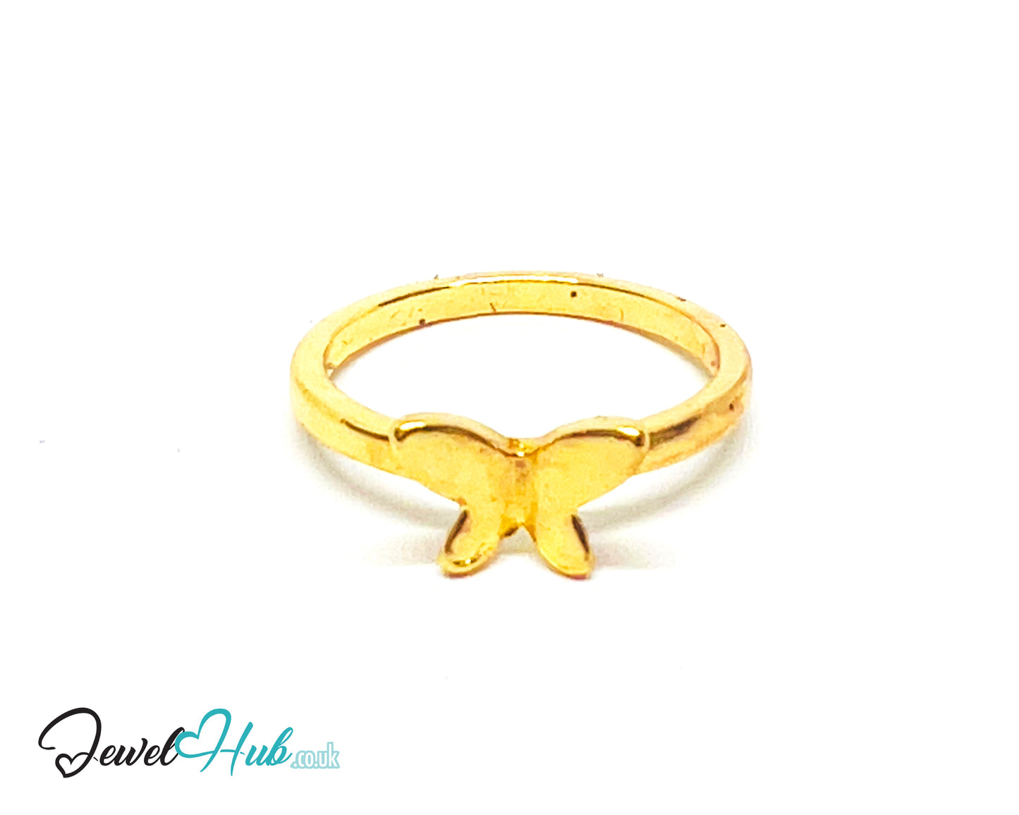 🦋 Butterfly Gold-Plated Zinc Ring · UK M · US 6.5 · Minimalist Gold · Nature Motif
