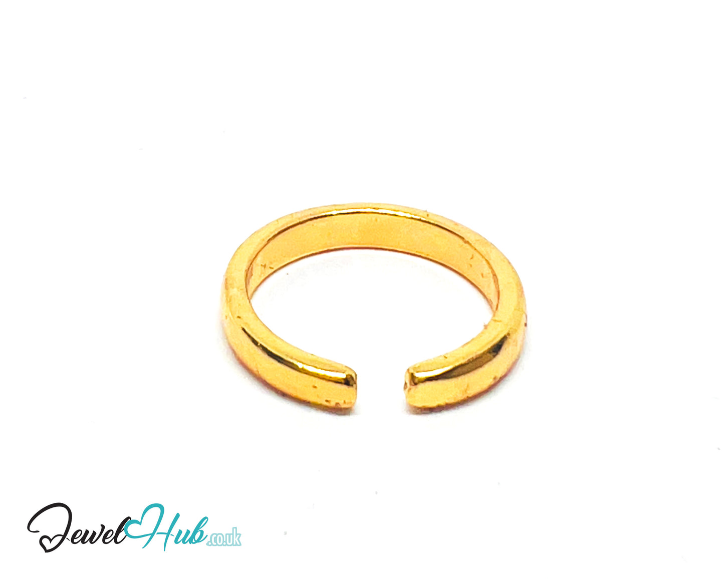 💛 OpenBand Gold-Plated Zinc Ring · UK K · US 5.5 · Adjustable Band · Polished Gold