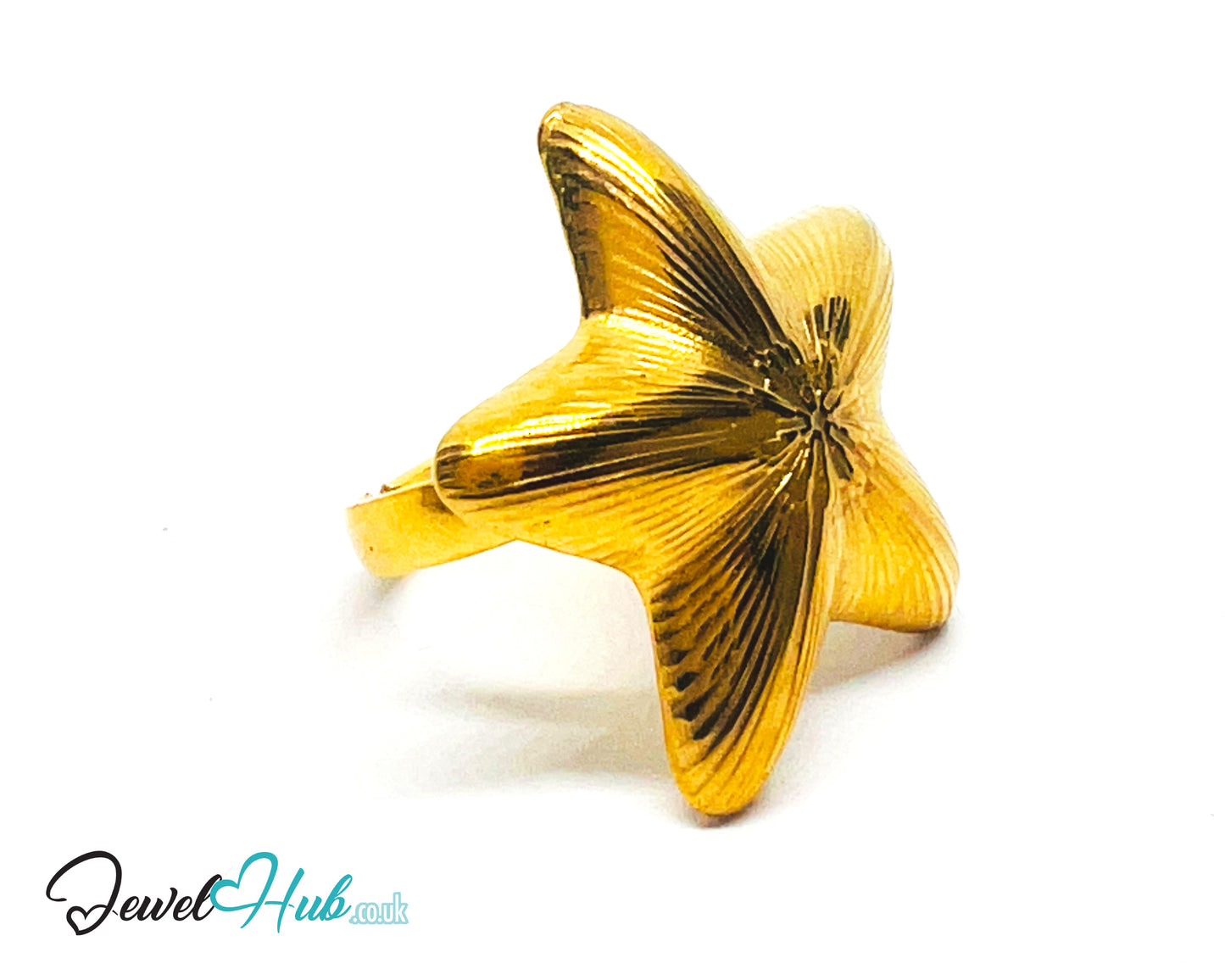 ⭐ Starform Gold Plated Star Ring · Zinc Alloy · UK M · US 7 · Celestial Statement