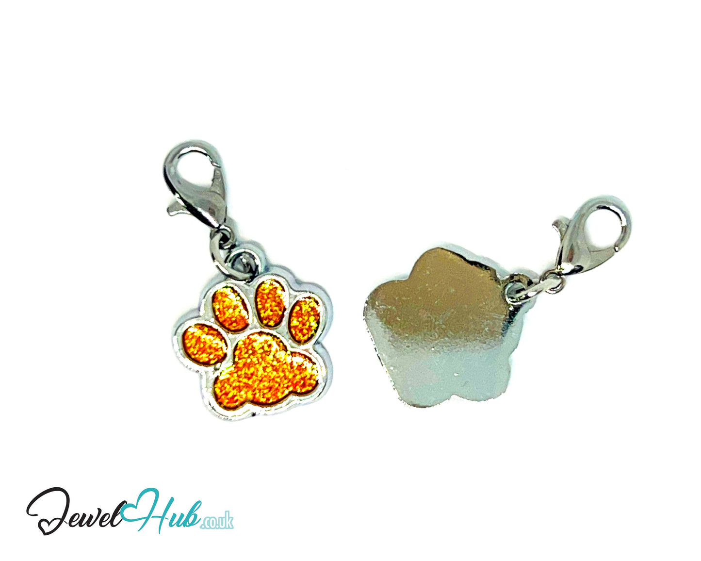 Glitter Dog Paw ID Tag – Zinc Alloy & Resin | JewelHub Engraved - JewelHub