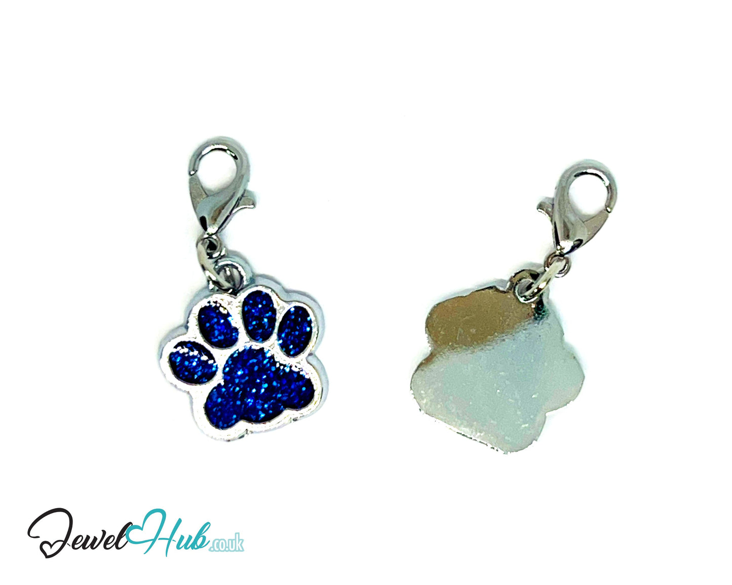 Glitter Dog Paw ID Tag – Zinc Alloy & Resin | JewelHub Engraved - JewelHub