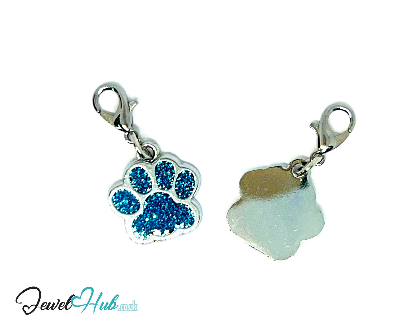 Glitter Dog Paw ID Tag – Zinc Alloy & Resin | JewelHub Engraved - JewelHub