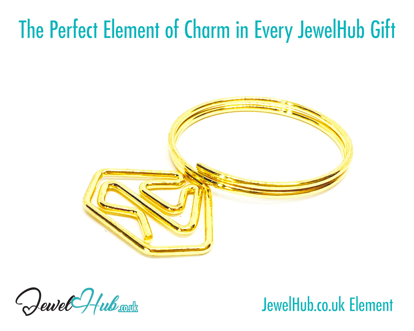 Diamond Ring Paper Clips · Iron Duo · Gold & Rose Gold · Quirky Gift Charm · Bestseller Combo CT