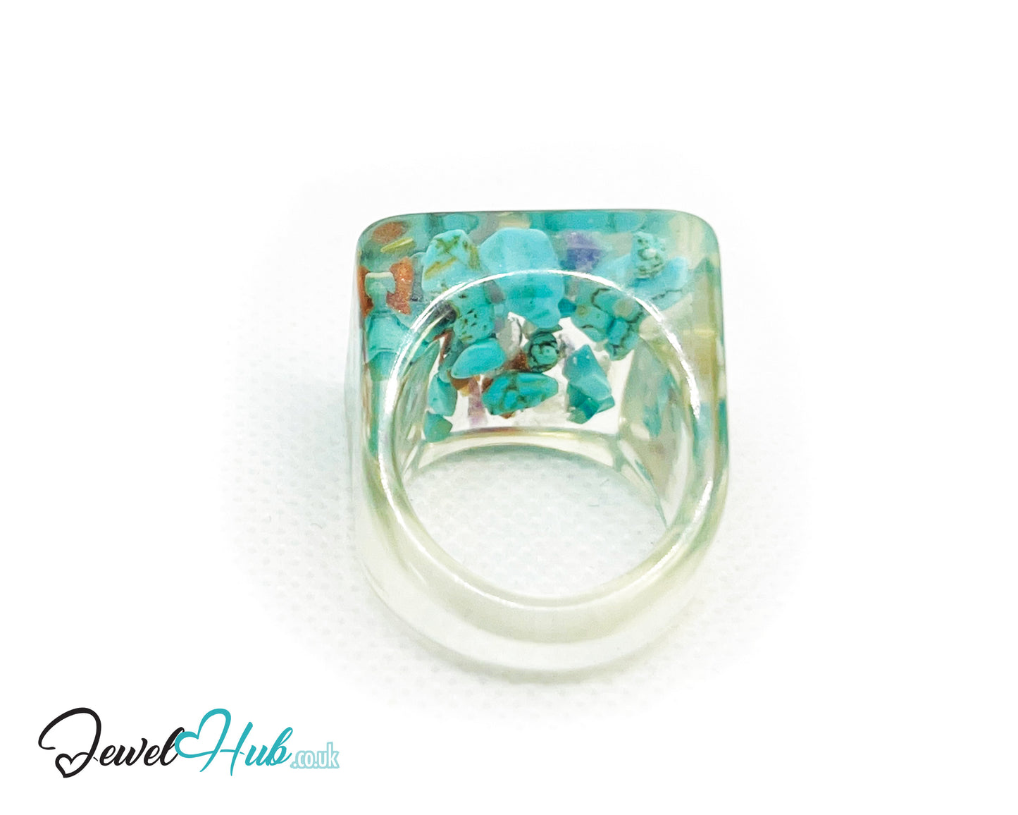 🪨 TerraPop Resin Ring – UK Q · US 8.5 · Giant Series · Handcrafted Resin