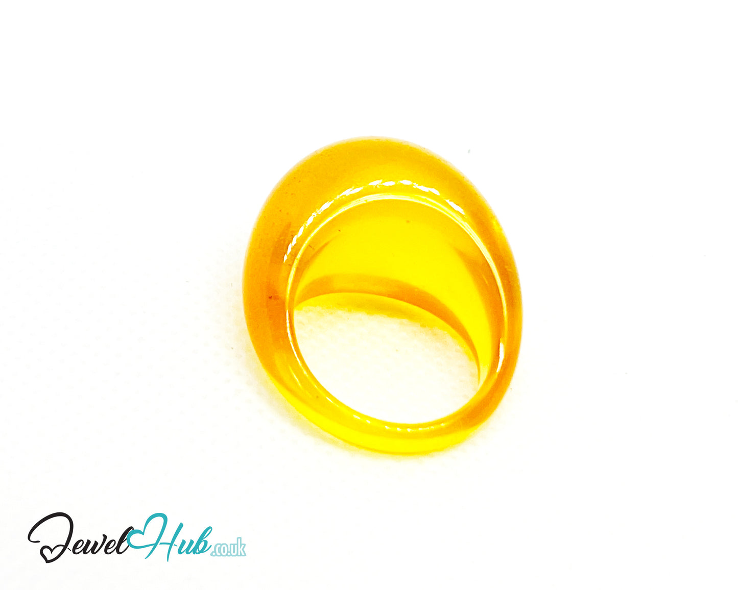 💛 SunPop Resin Ring (Yellow) · UK O · US 7.5 · Glossy Lightweight