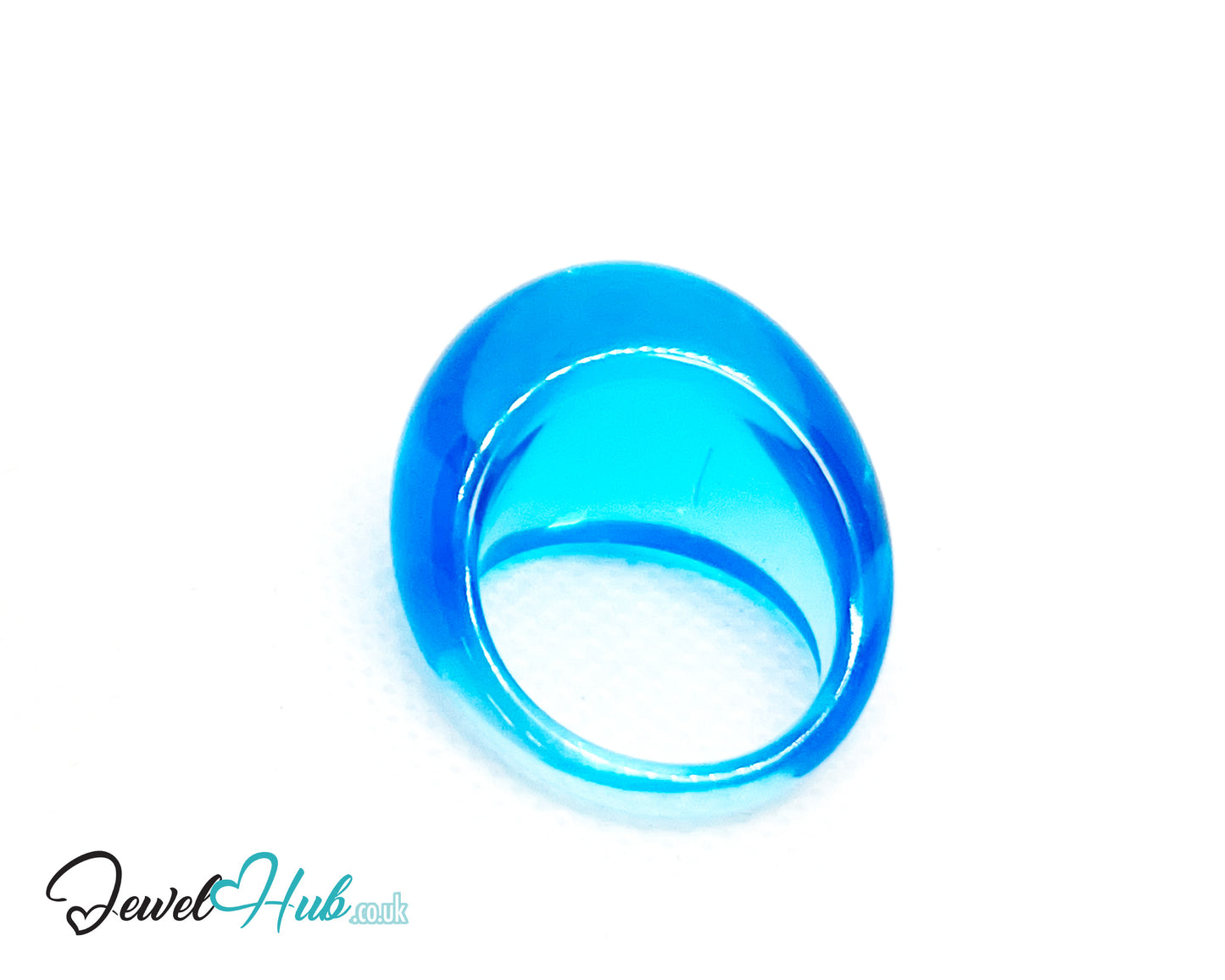 💙 BlueRush Resin Ring (Cobalt) · UK O · US 7.5 · Glossy Lightweight