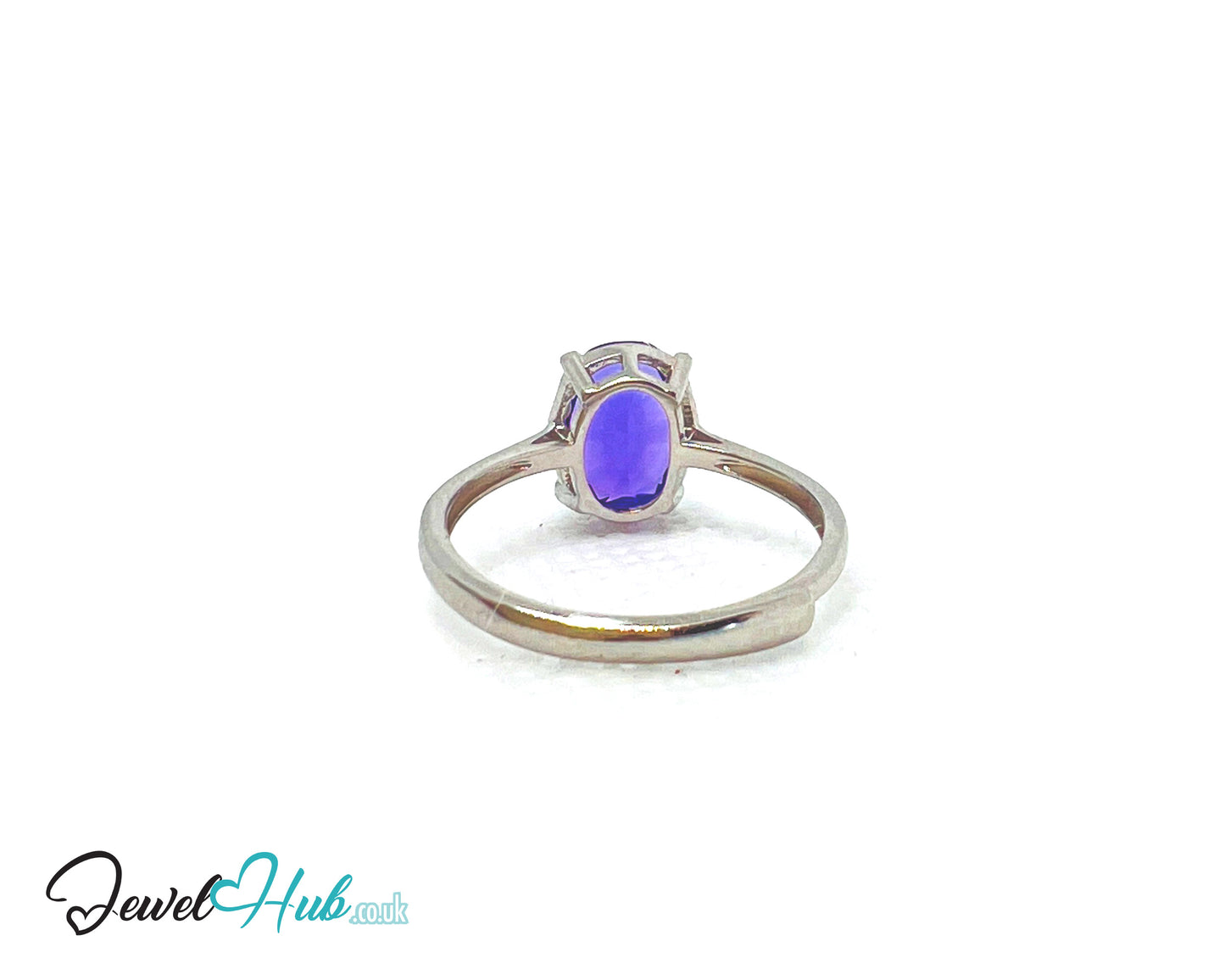 925 Sterling Silver High-Grade Natural Amethyst (1.7ct) Ring | Adjustable (M-O) | Violet Luxury