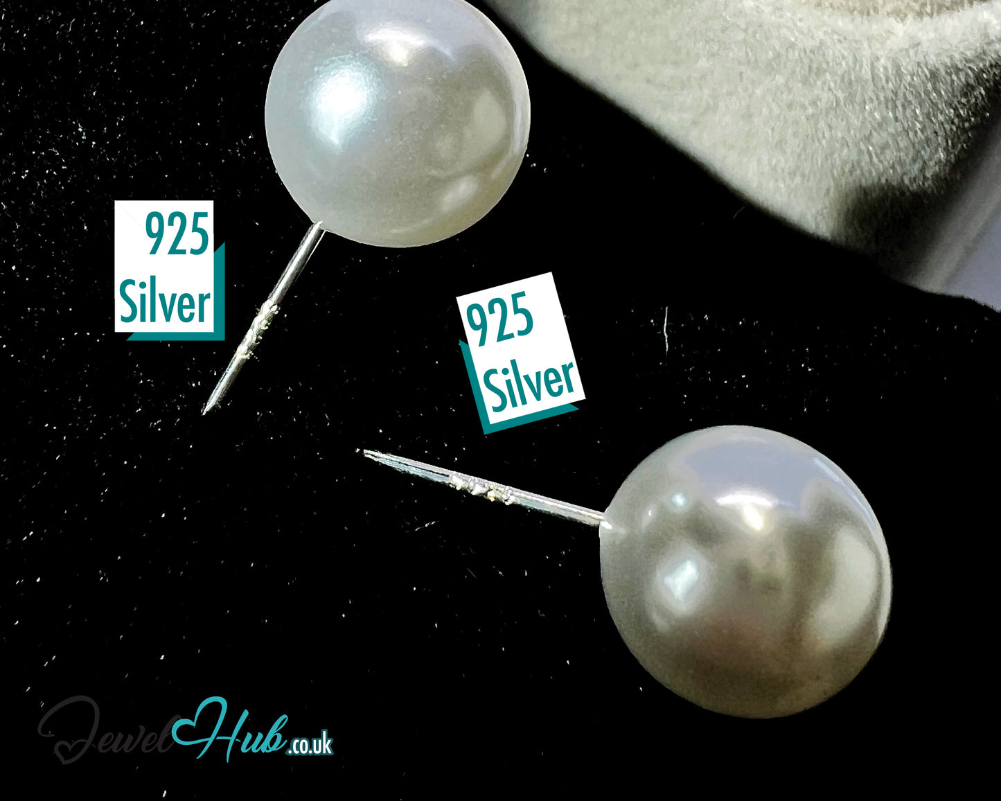 9.5mm Imitation Pearl Stud Earrings · 925 Silver Posts · Silicone Backs · Hypoallergenic · Everyday Elegance