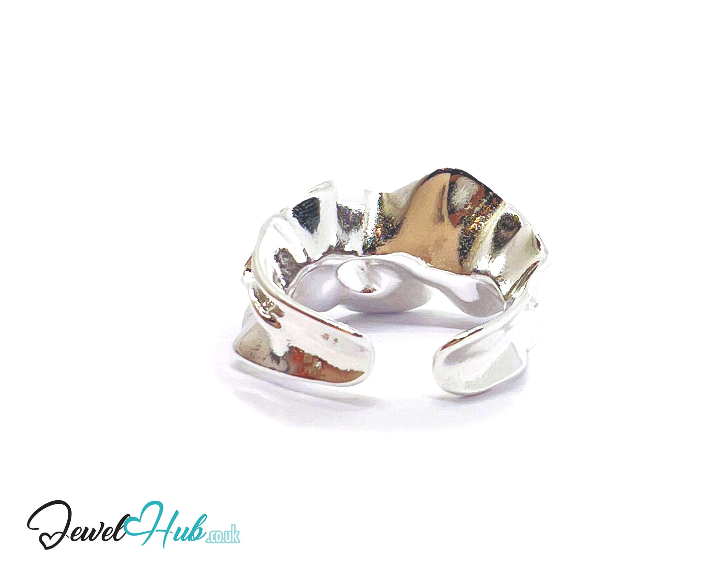925 Sterling Silver Statement Chunky Ring | 8.88g | UK P US 8 | Sculpted Shine