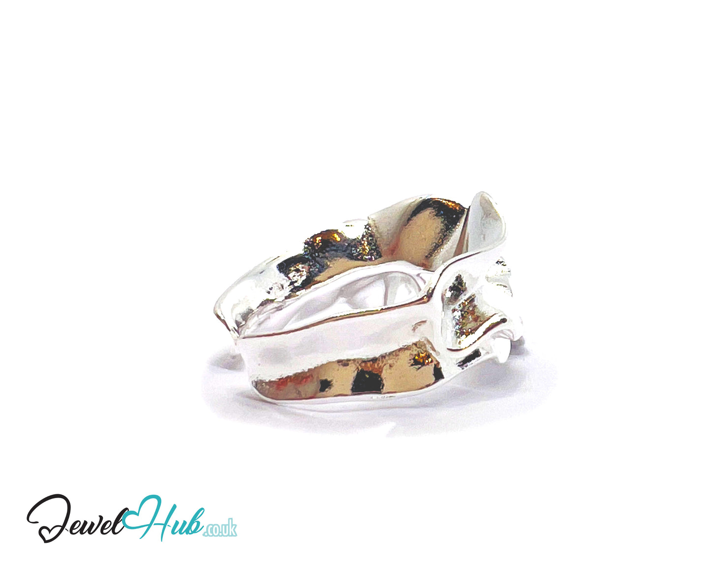 925 Sterling Silver Statement Chunky Ring | 8.88g | UK P US 8 | Sculpted Shine