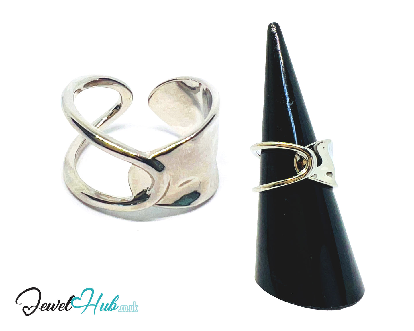 925 Silver Ring (Hallmarked) Twisted Loop · UK N-O-P · US 7–8 · 3.50g