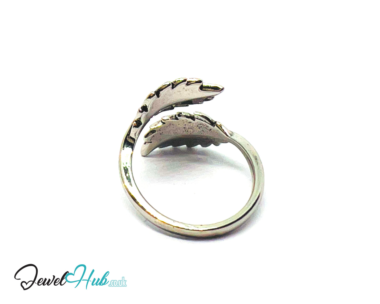 925 Silver Ring (Hallmarked) Twin Leaf · UK N-O-P · US 7–8 · 2.82g