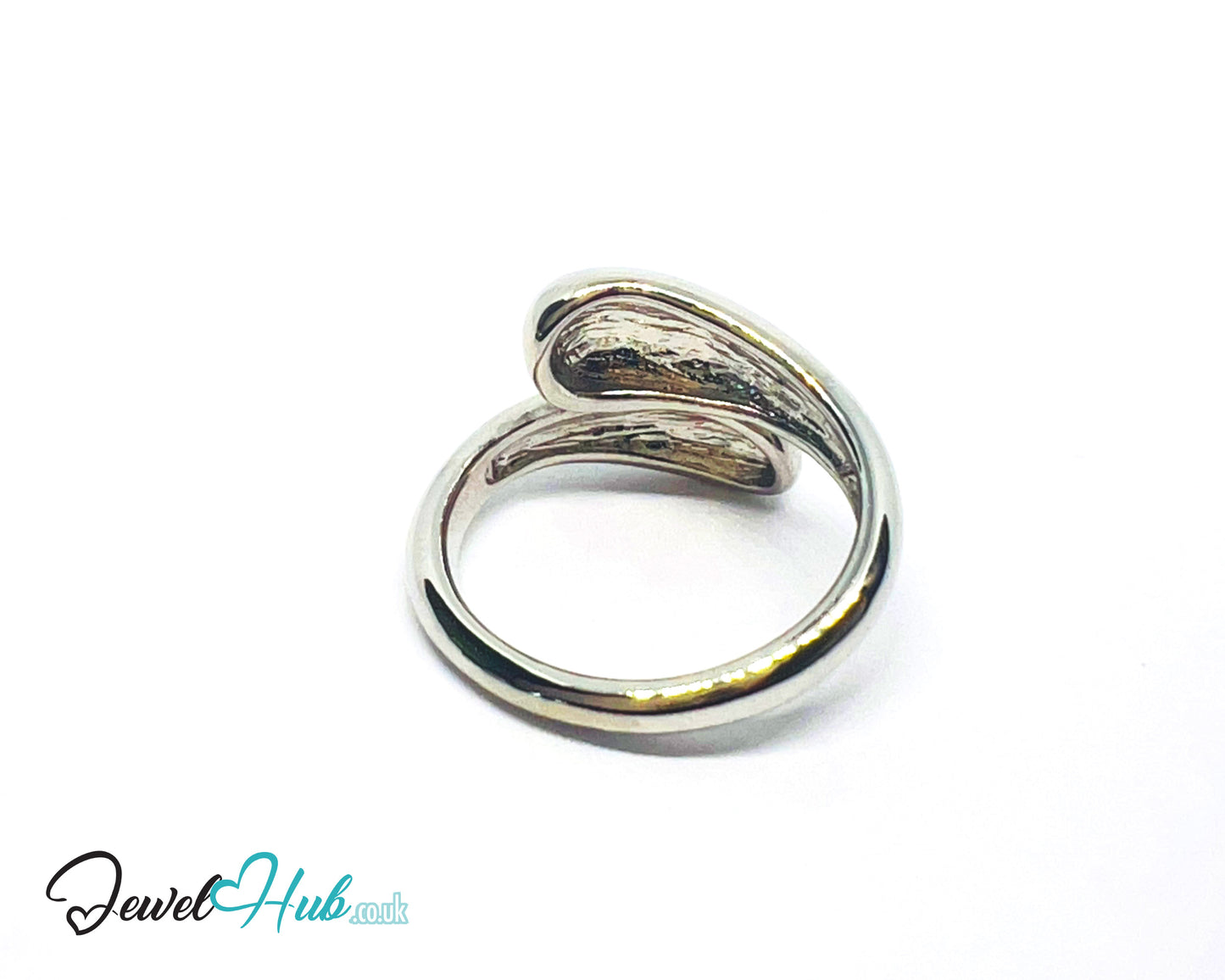 925 Silver Ring (Hallmarked) Overlap Twist · UK K-L-M · US 5.5–6.5 · 4.28g