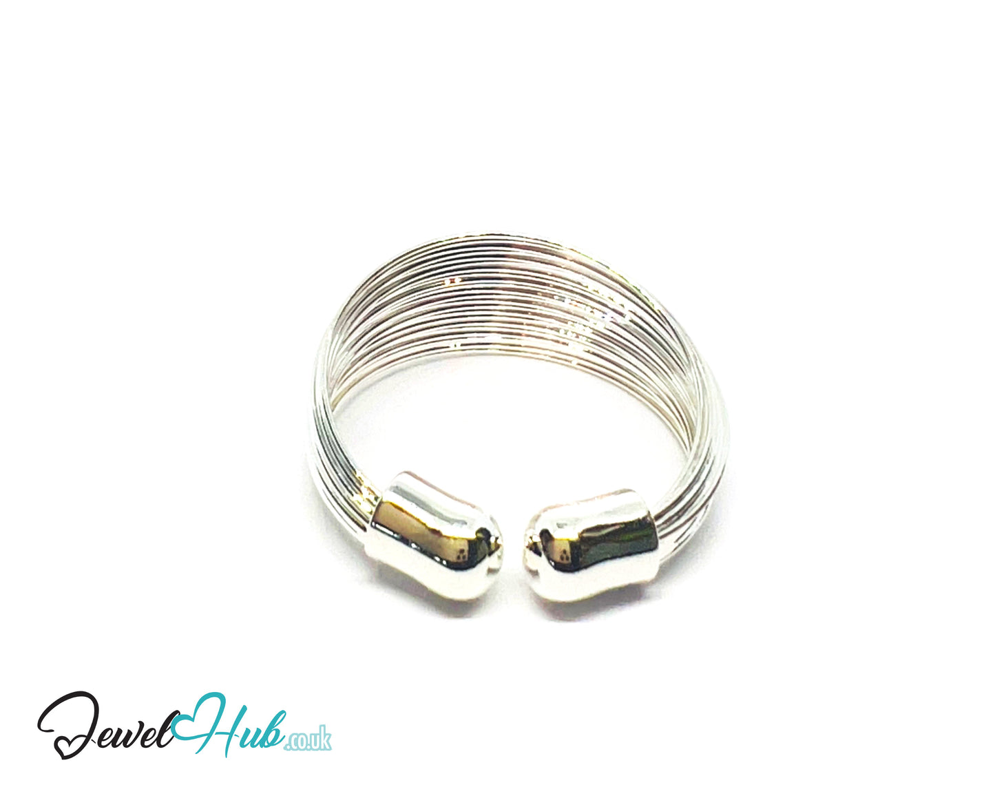 925 Silver Ring (Hallmarked) Wire Coil · UK M-N-O · US 6.5–8 · 2.0g