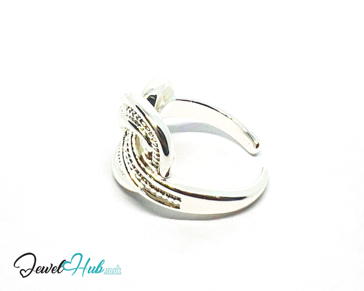 925 Silver Ring (Hallmarked) Textured Knot · UK L-M-N · US 6–7.5 · 6.6g