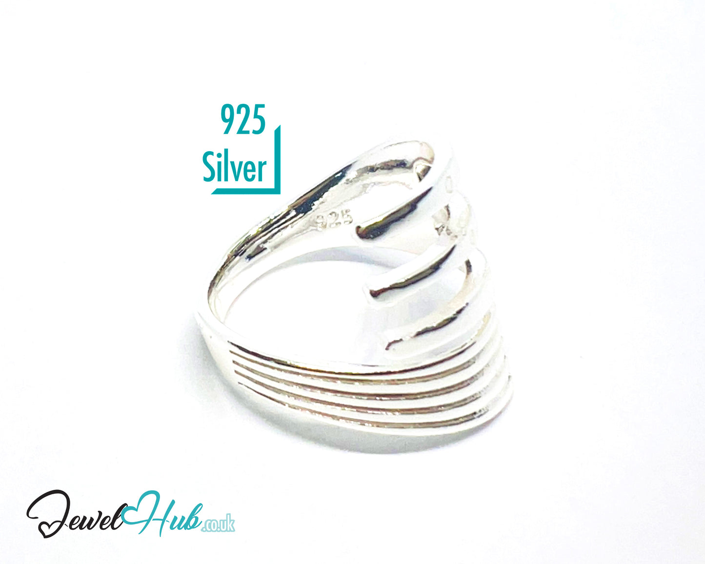 925 Silver Ring (Hallmarked) Multi-Band Wrap · UK N-O-P · US 7–8.5 · 4.34g