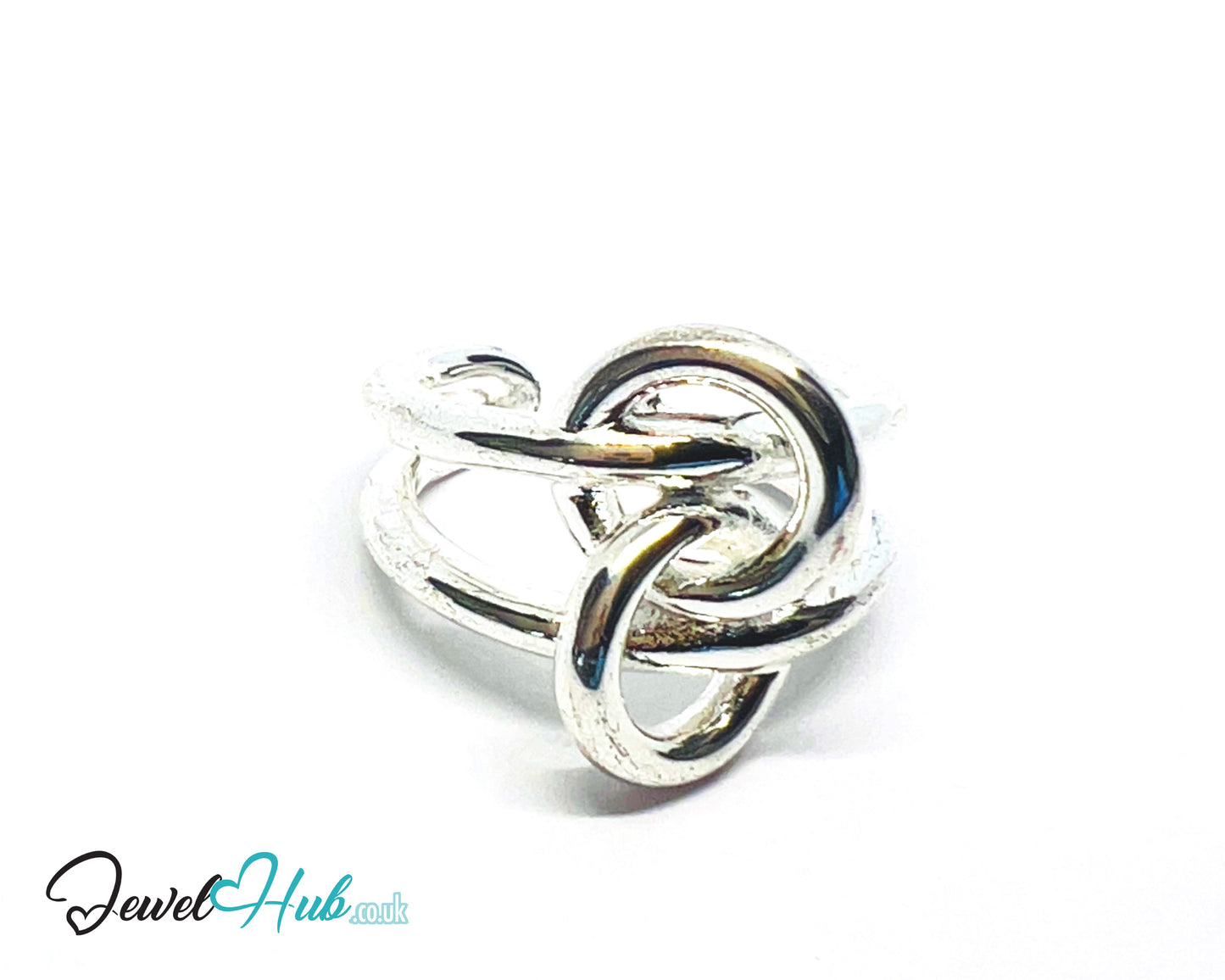 925 Silver Ring (Hallmarked) Sculptural Knot · UK M-N-O · US 6.5–8 · 6.78g