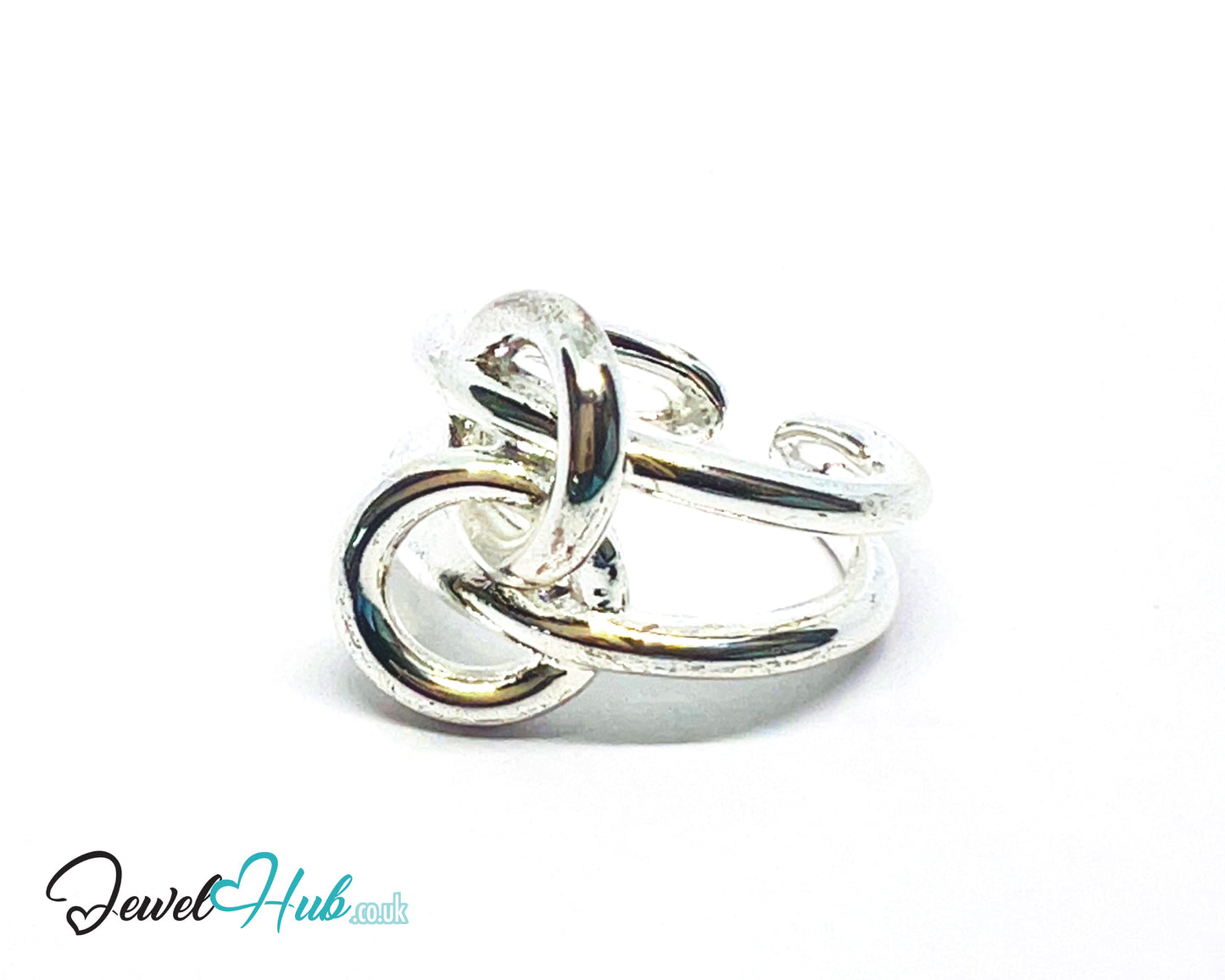 925 Silver Ring (Hallmarked) Sculptural Knot · UK M-N-O · US 6.5–8 · 6.78g