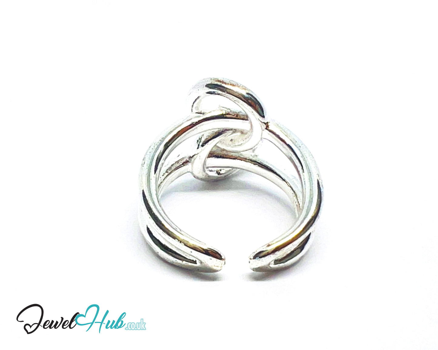 925 Silver Ring (Hallmarked) Sculptural Knot · UK M-N-O · US 6.5–8 · 6.78g