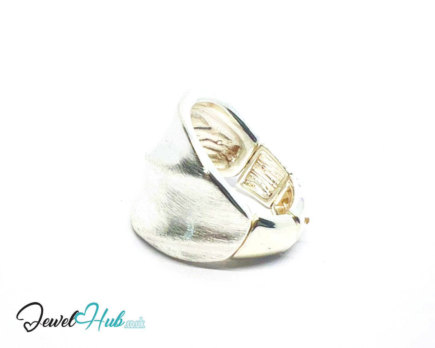 925 Silver Ring (Hallmarked) Twisted Brushed Band · UK L-M-N · US 6–7.5 · 10g