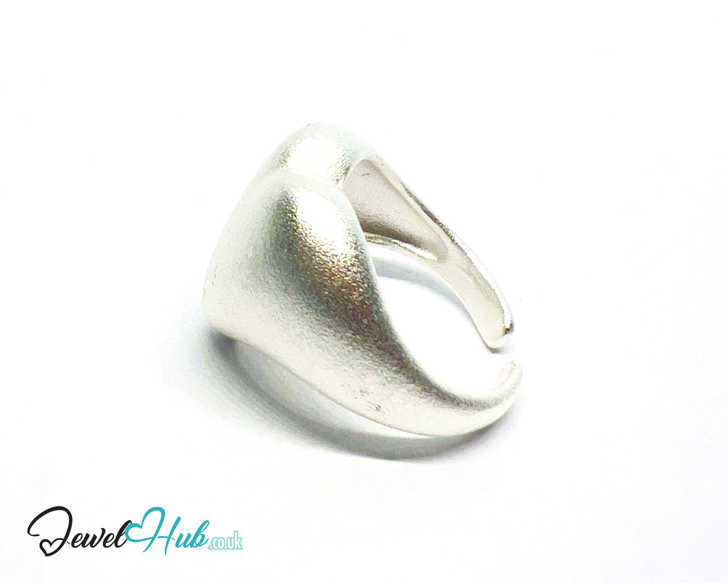 925 Silver Ring (Hallmarked) Matte Heart · UK M-N-O · US 6.5–8 · 6.7g