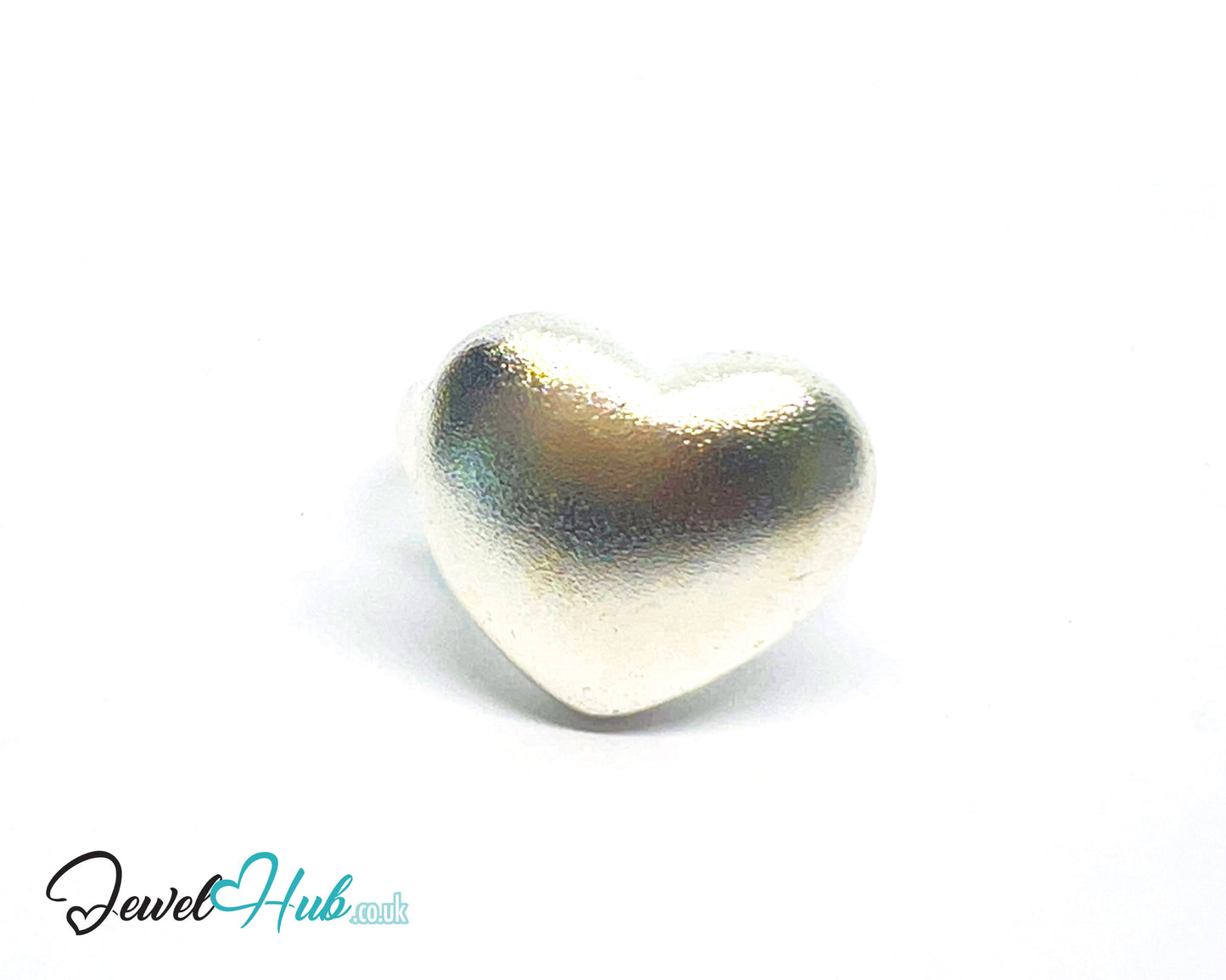 925 Silver Ring (Hallmarked) Matte Heart · UK L-M-N · US 6–7.5 · 7.48g