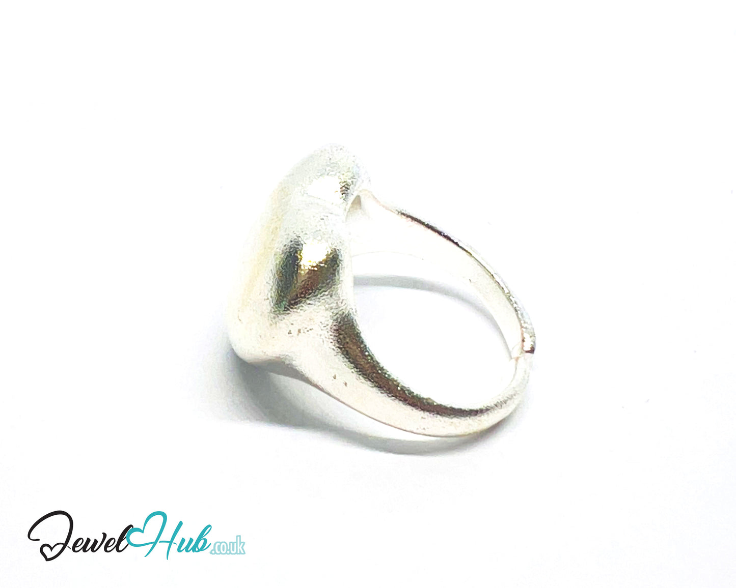 925 Silver Ring (Hallmarked) Matte Heart · UK L-M-N · US 6–7.5 · 7.48g