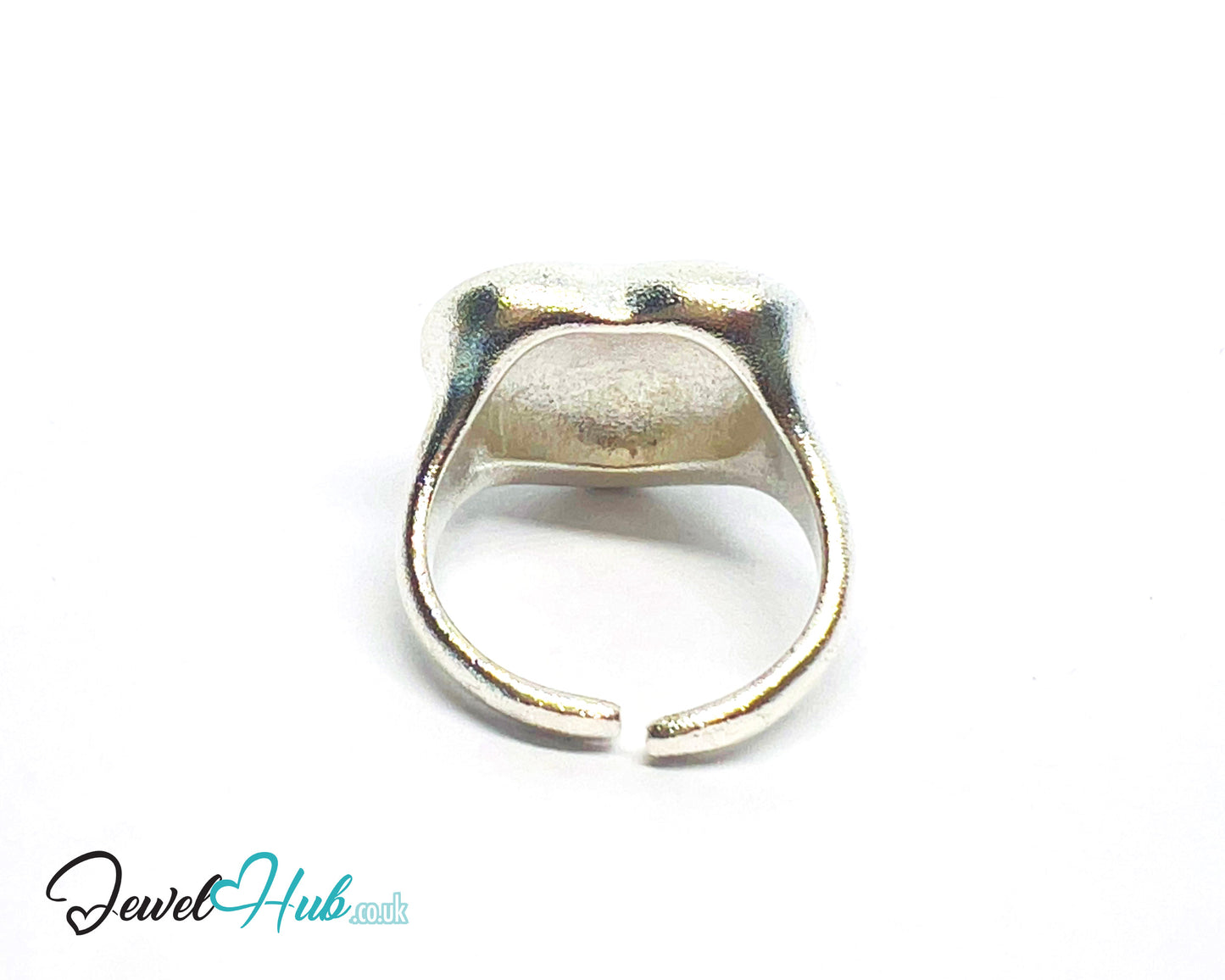 925 Silver Ring (Hallmarked) Matte Heart · UK L-M-N · US 6–7.5 · 7.48g