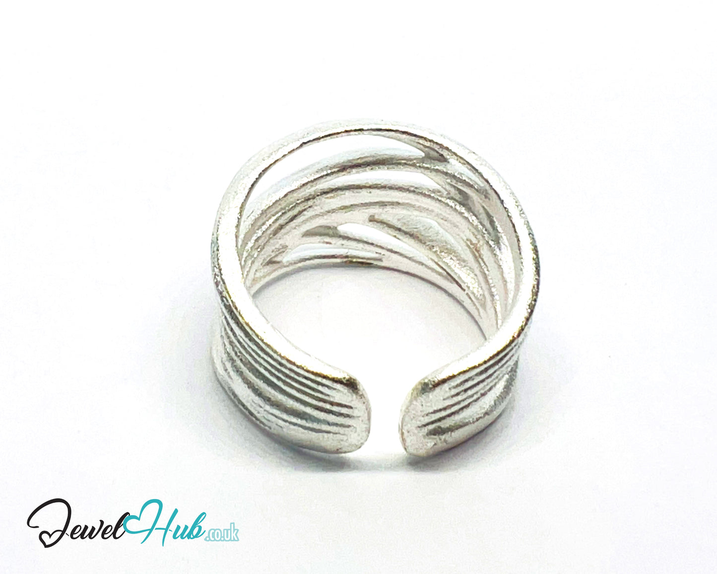 925 Silver Ring (Hallmarked) Contour Loop · UK L-M-N · US 6–7.5 · 5.7g