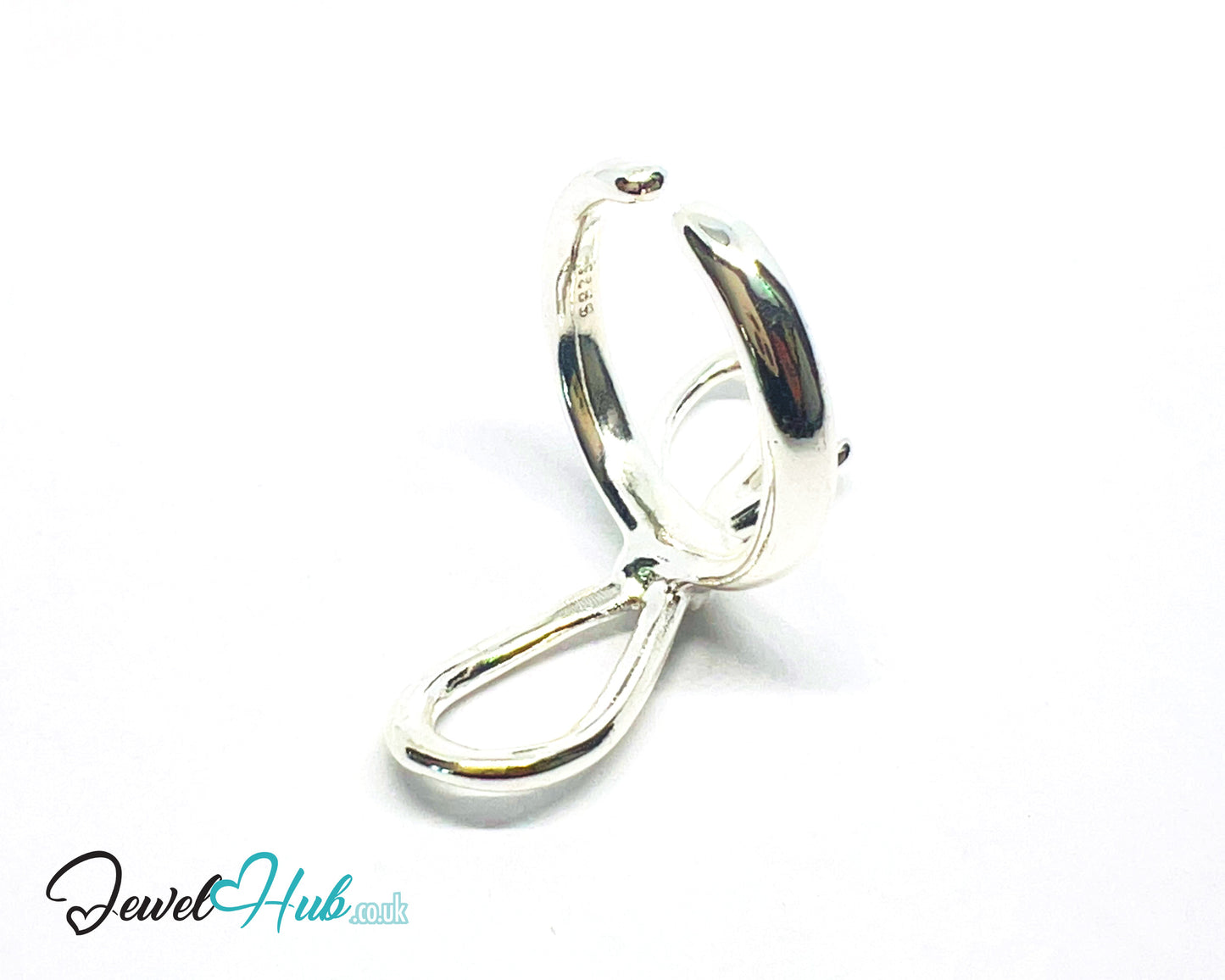 925 Silver Ring (Hallmarked) Sculptural Bow · UK M-N-O · US 6.5–8 · 5.94g