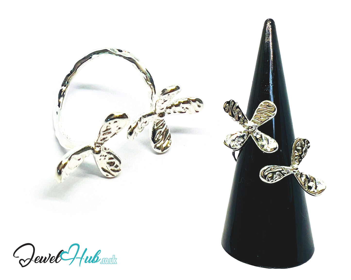 925 Silver Ring (Hallmarked) Propeller Petal · UK M-N-O · US 6.5–8 · 3.86g