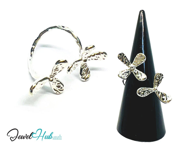 925 Silver Ring (Hallmarked) Propeller Petal · UK M-N-O · US 6.5–8 · 3.86g CA