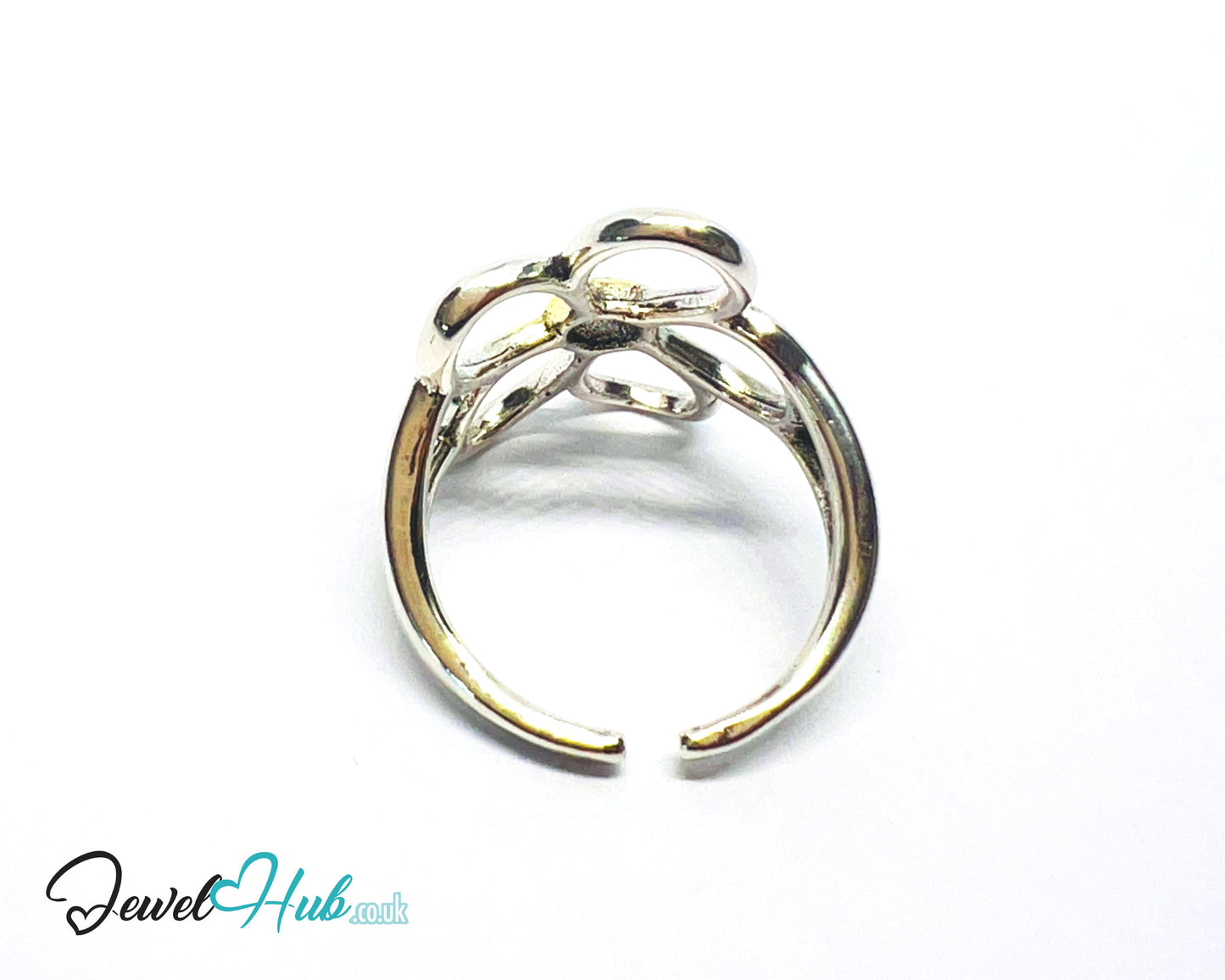 925 Silver & Gold-Tone Flower Ring · UK M-N-O · US 6.5–8 · 3g · Hallmarked