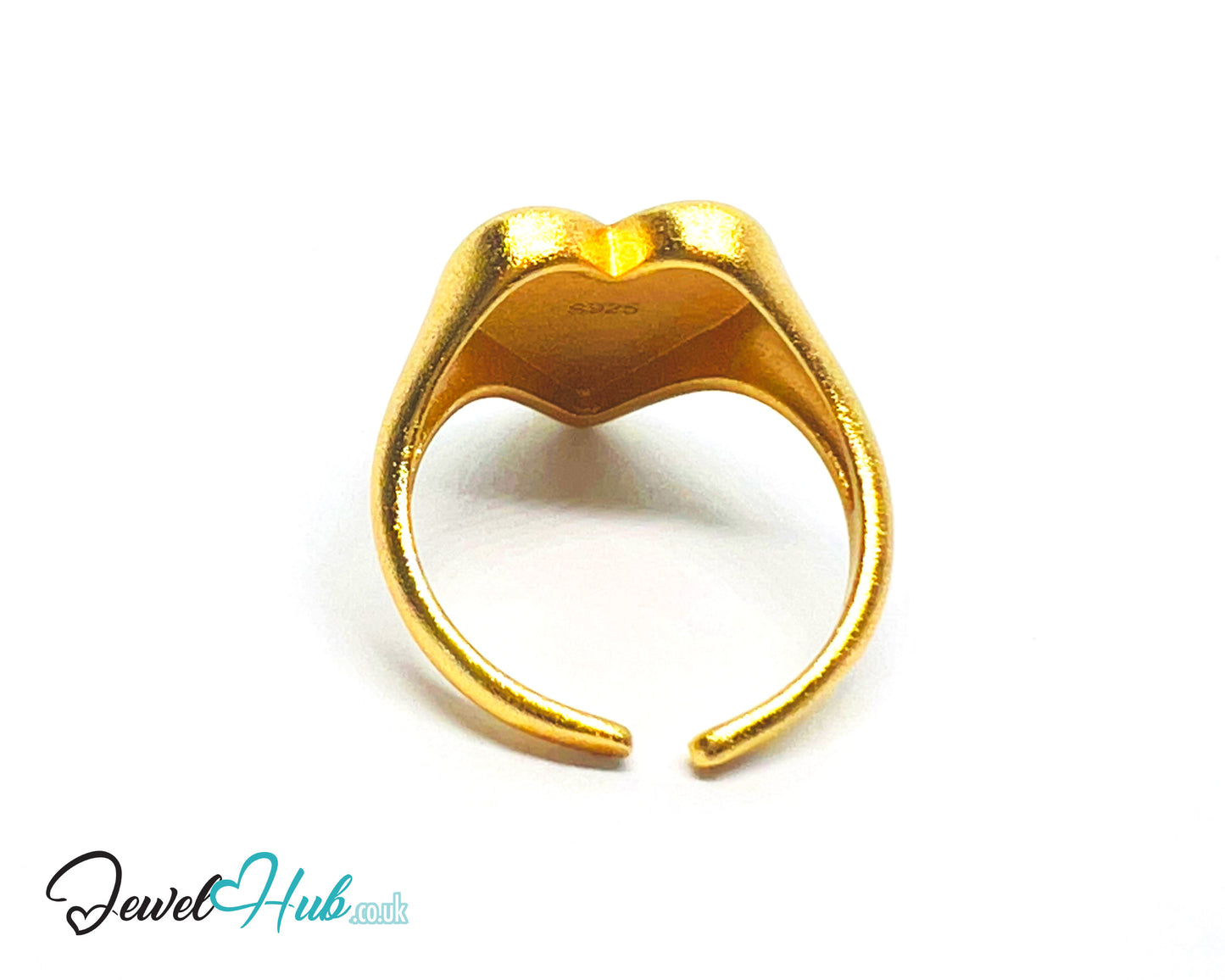925 Silver Ring · Rose Gold-Plated Heart · Matte Finish · UK L-M-N · US 6–7.5 · 3.58g · Hallmarked