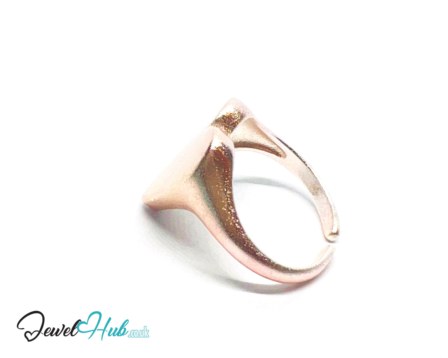 925 Silver Ring · Rose Gold-Plated Glitter Heart · UK L-M-N · US 6–7.5 · 3.46g · Hallmarked