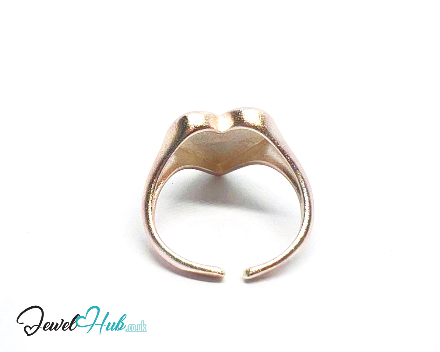 925 Silver Ring · Rose Gold-Plated Glitter Heart · UK L-M-N · US 6–7.5 · 3.46g · Hallmarked