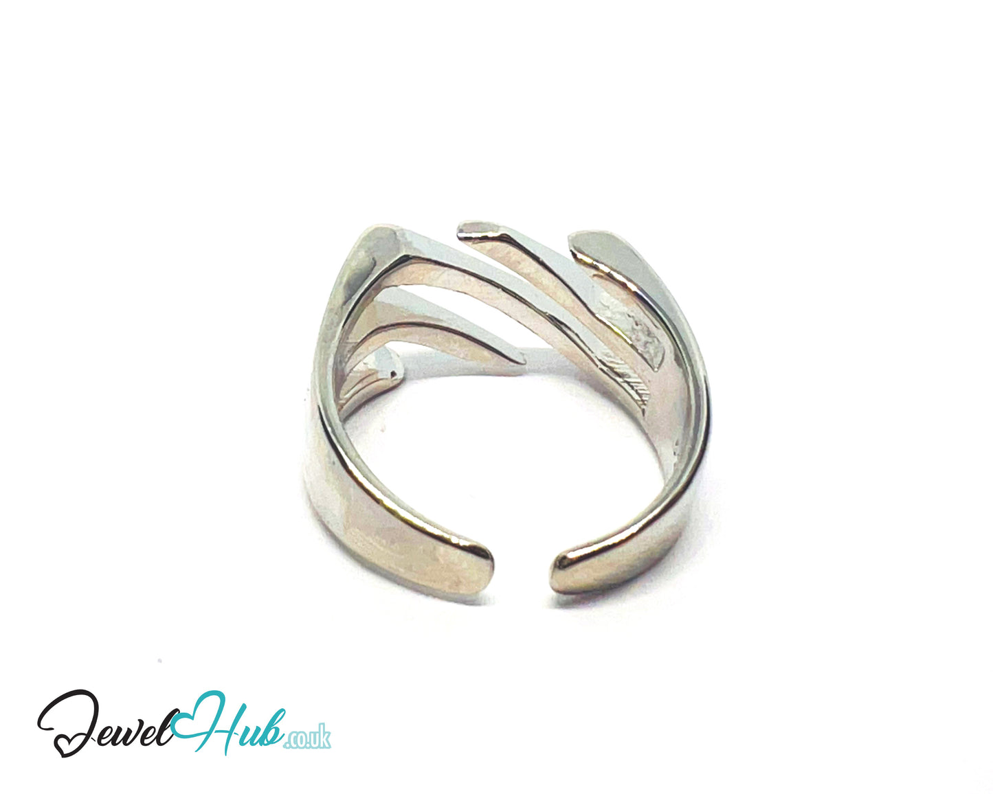 925 Silver Ring · Diagonal Groove Texture · UK N-O-P · US 7–8.5 · 4.18g · Hallmarked · Sculptural Finish