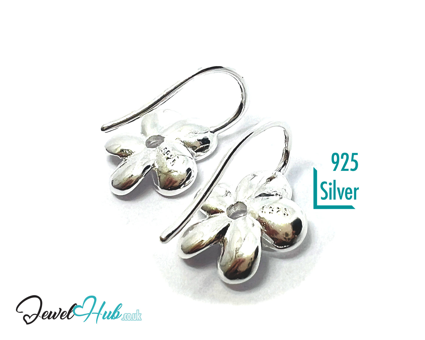 Crystal Bloom – 925 Sterling Silver Flower Stud Earrings (3.12g)