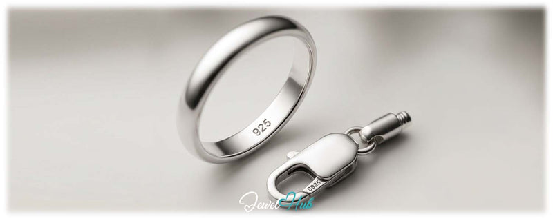 925 vs S925 silver: sterling silver jewellery showing the hallmark stamps