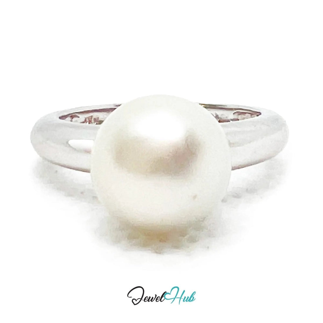 18K White Gold South Sea Pearl Ring – Hallmarked (750) | UK I½ US 4.5 | Legacy in a Luster - JewelHub.co.uk