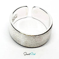 925 Sterling Silver Brushed Matte Band Ring -